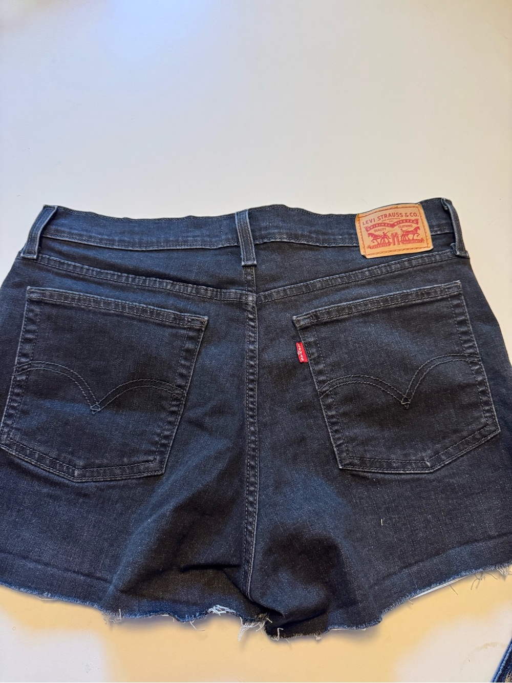 Levi's Women's Black Denim Cutoff Shorts with Patch